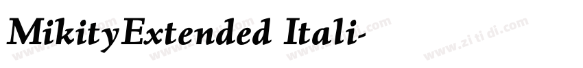 MikityExtended Itali字体转换